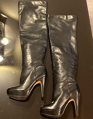 Buffalo damen leder overknee - damen,